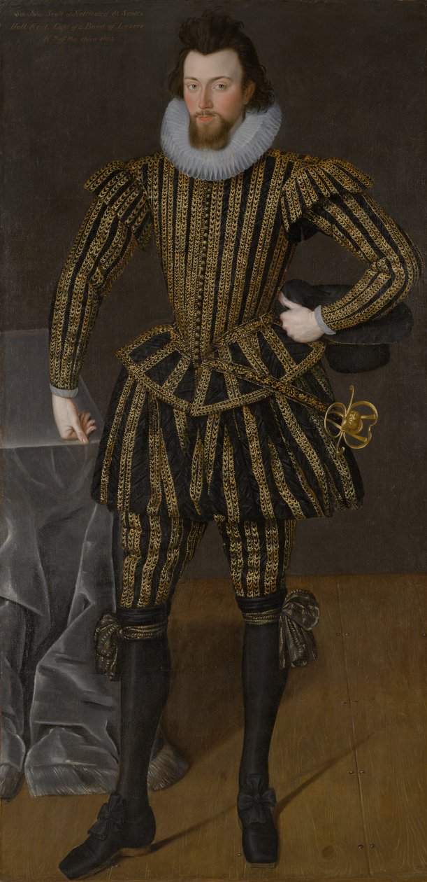 Porträt eines Mannes, wahrscheinlich Sir John Scott (1564-1616), ca. 1600-1605 von Robert the Elder Peake