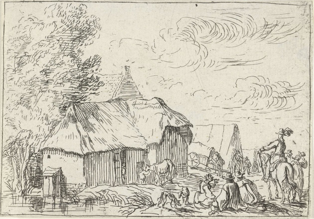 Lager bei einem Dorf von Robert van den Hoecke