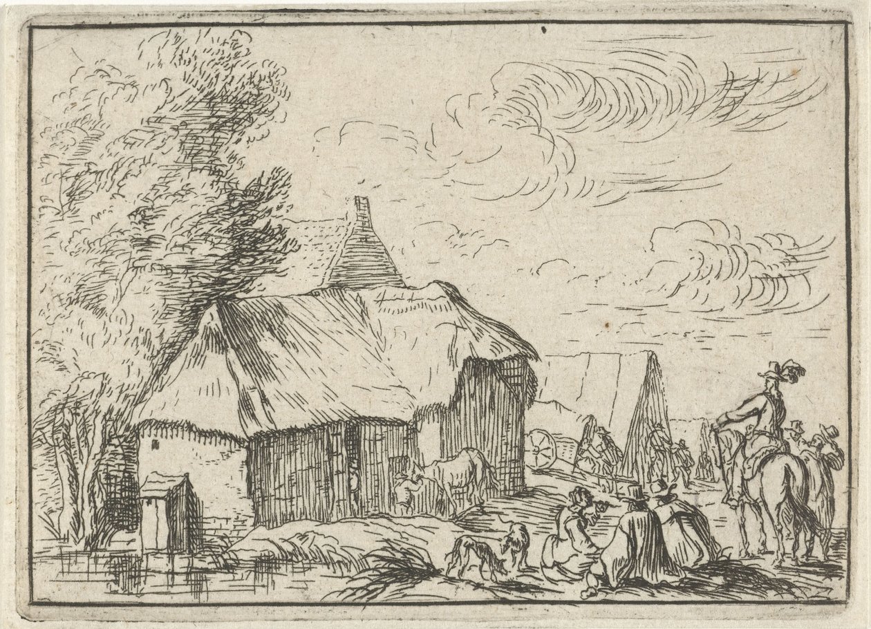 Lager bei einem Dorf von Robert van den Hoecke