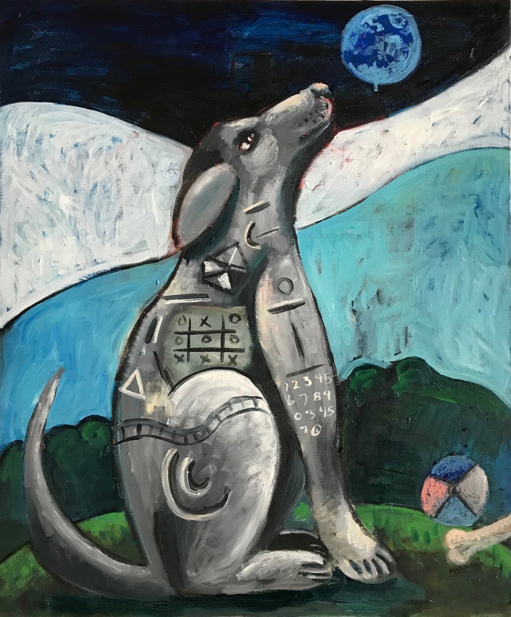 Der Hund und der Blaue Mond von Roberto Munguia