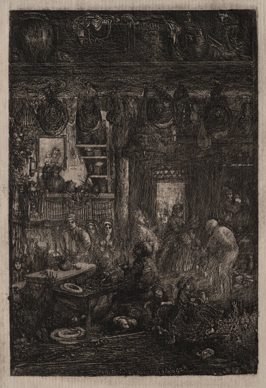 Moldawisches Interieur, 1865 von Rodolphe Bresdin