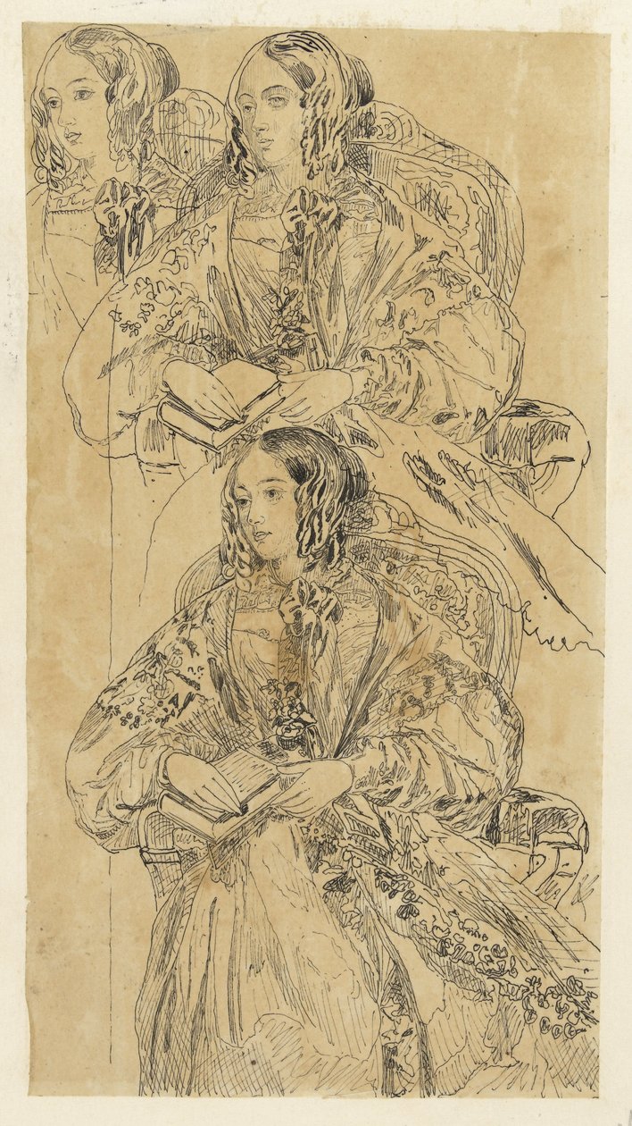 Studienblatt mit sitzender Dame von Rodolphe Bresdin