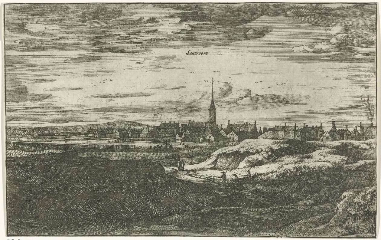Ansicht von Zandvoort von Roelant Roghman