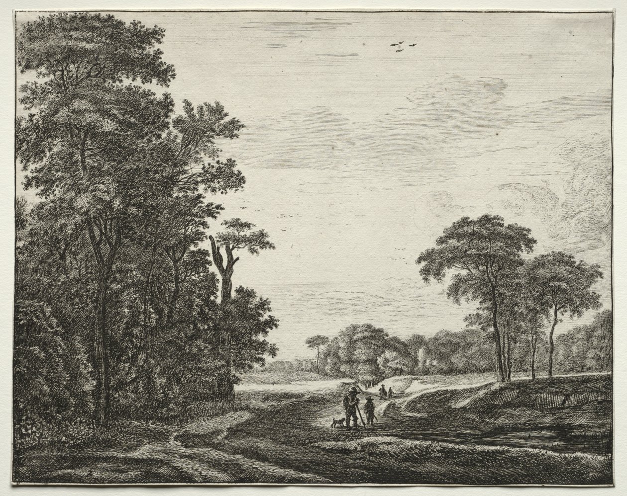 Sechs Ansichten im Wald von Den Haag: Tafel 2 von Roelant Roghman