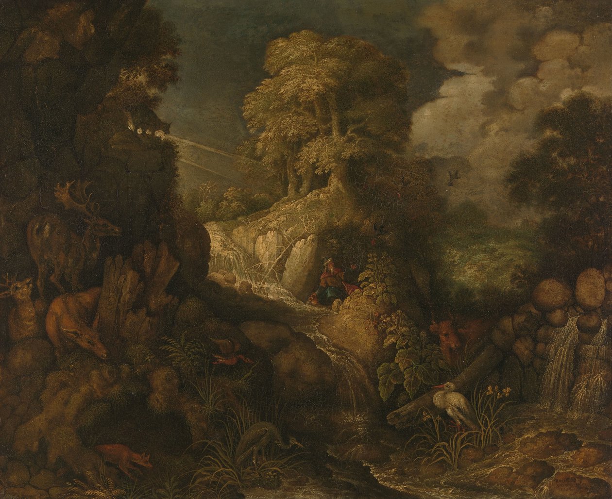 Elia wird von den Raben gefüttert von Roelant Savery (workshop of)