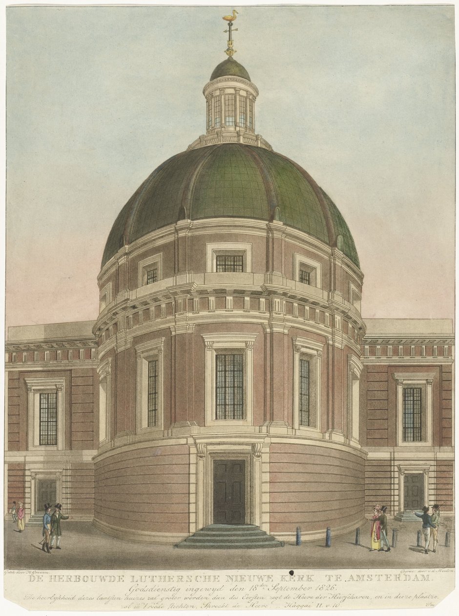 Herbouwde Nieuwe Lutherse kerk te Amsterdam von Roelof van der Meulen
