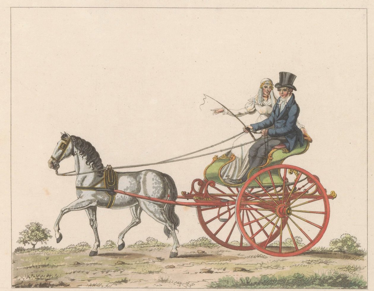 Holländische Kutsche, ca. 1825 von Roelof van der Meulen