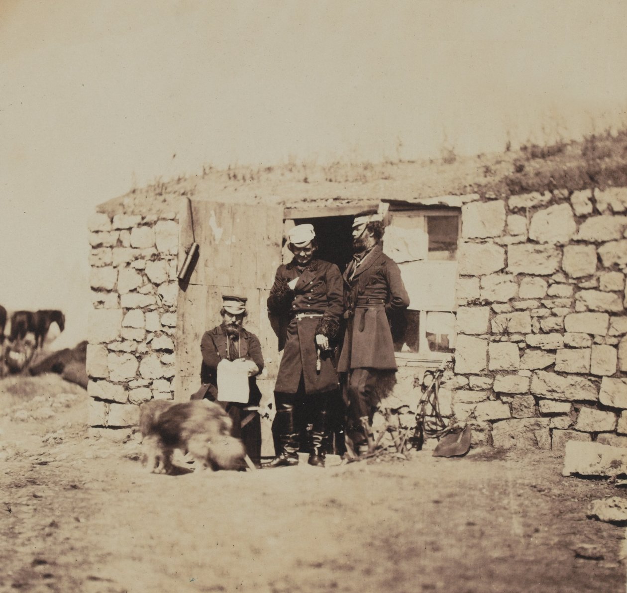 Offiziere im Stab von Generalleutnant Sir Richard England, aus einem Album mit 52 Fotografien im Zusammenhang mit dem Krimkrieg, 1855 von Roger Fenton