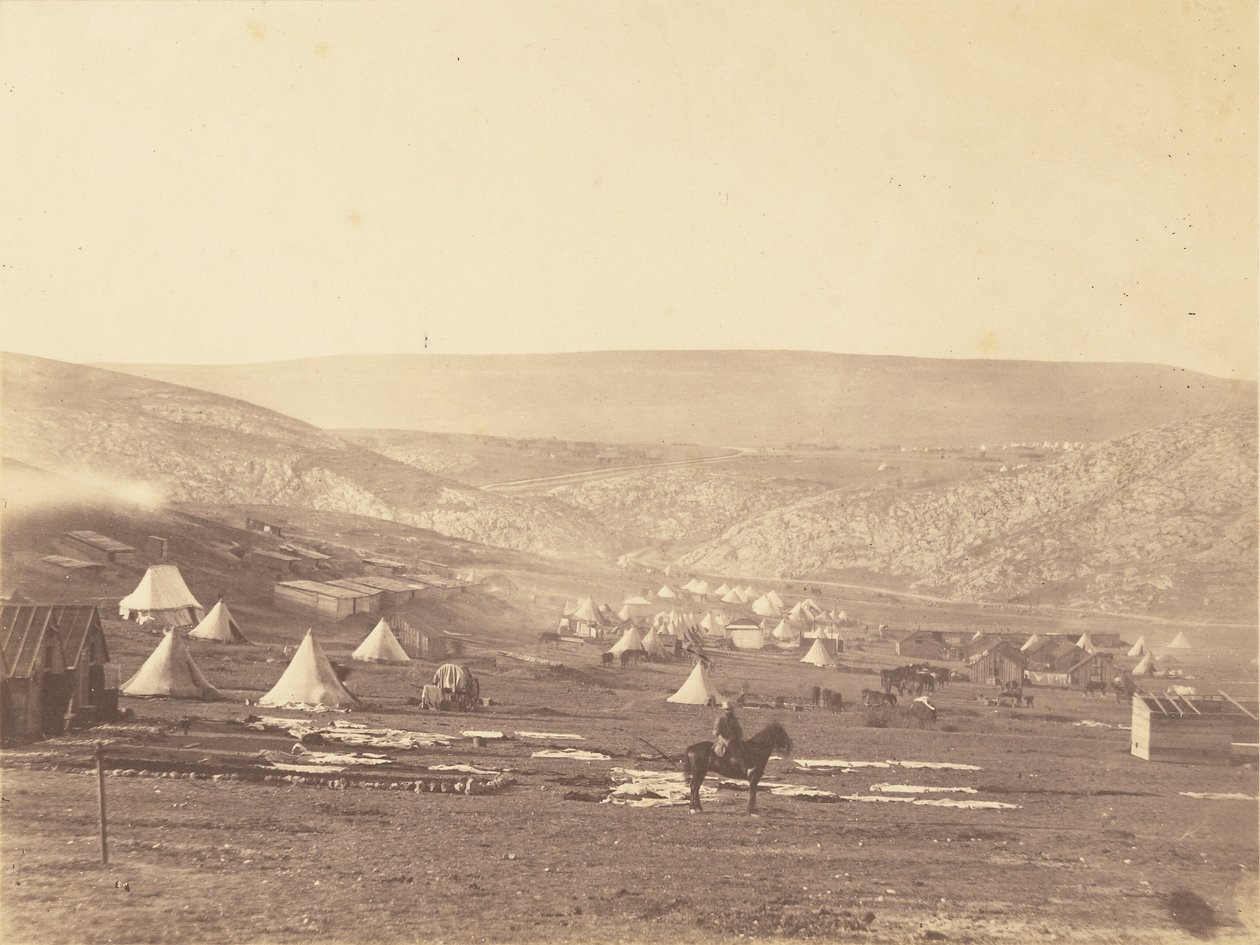 Kavallerielager, Balaklawa, Blick auf das Plateau von Sewastopol von Roger Fenton