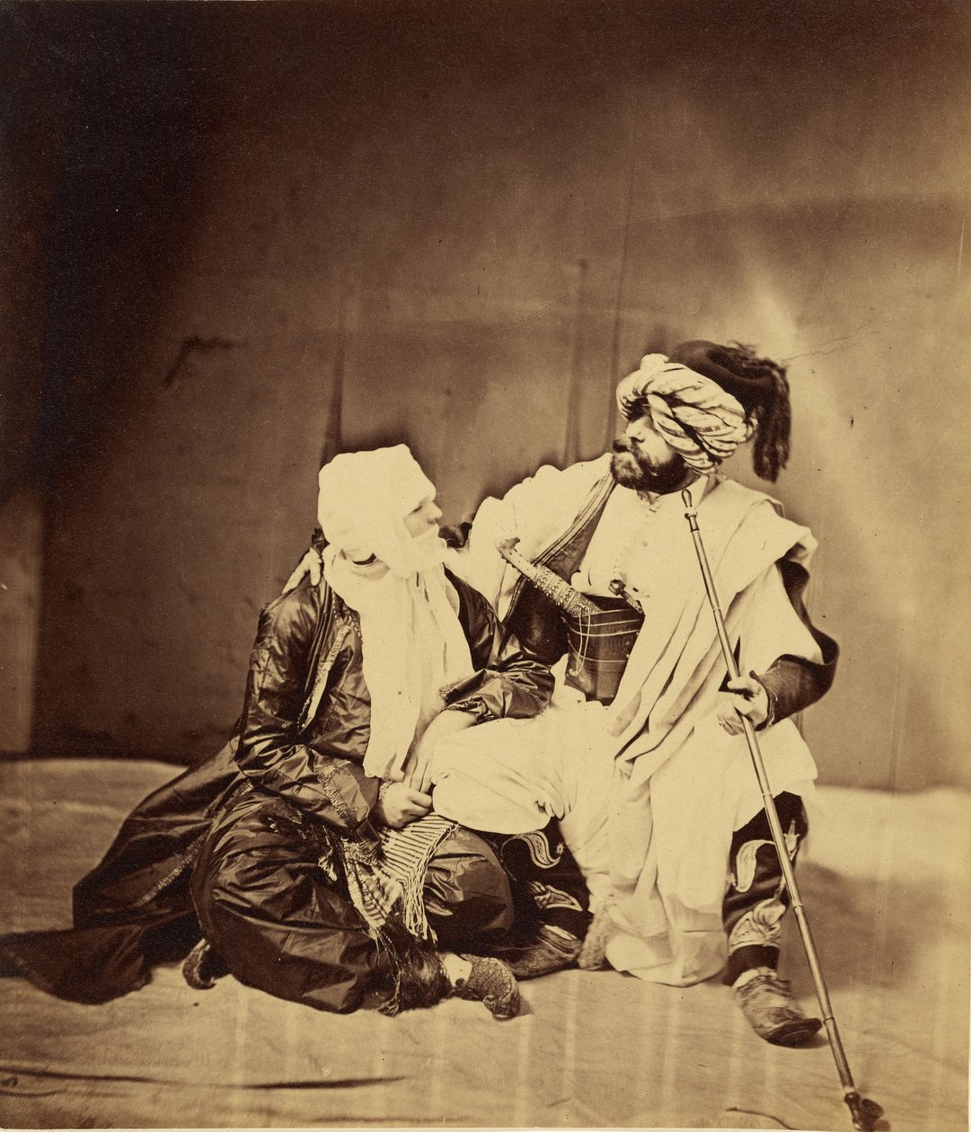 Paar in Kostüm von Roger Fenton
