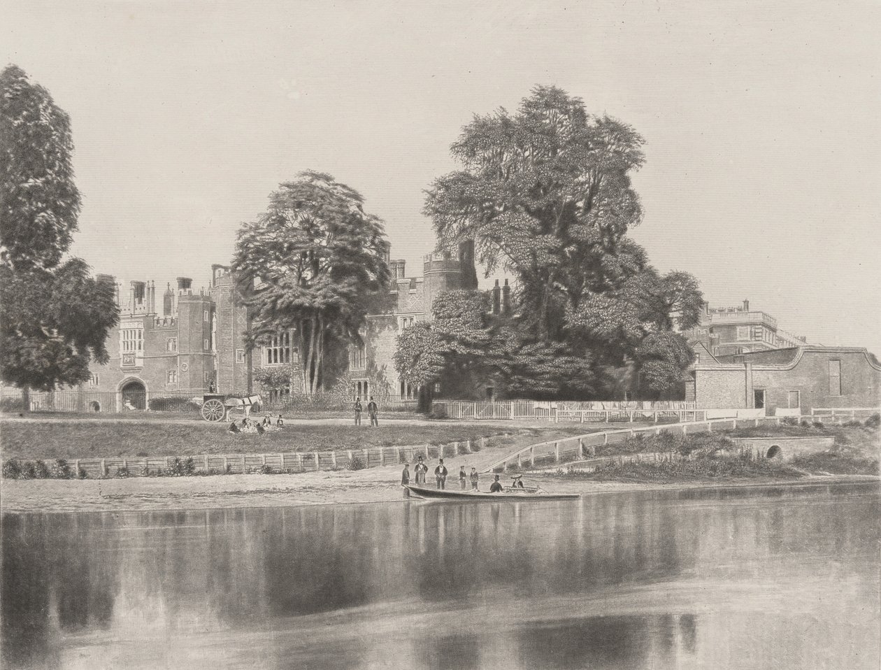 Hampton Court am Thames von Roger Fenton