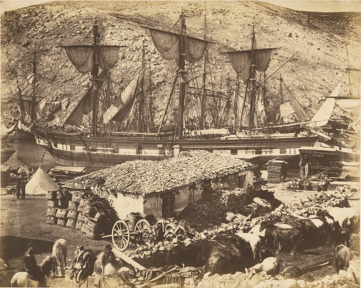 Hafen von Balaklawa, der Viehpier von Roger Fenton