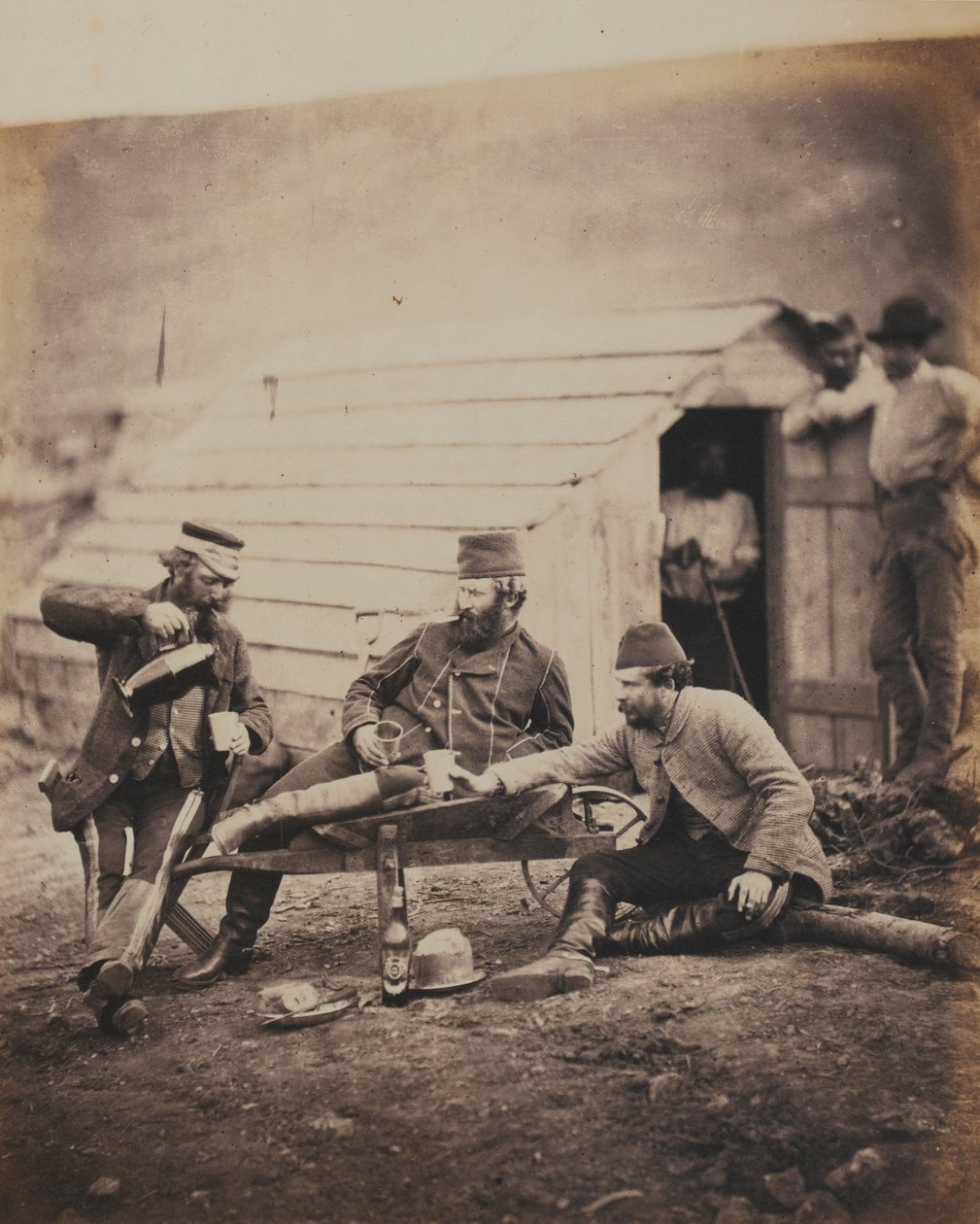 Härte im Lager, aus einem Album von 52 Fotografien im Zusammenhang mit dem Krimkrieg, 1855 von Roger Fenton