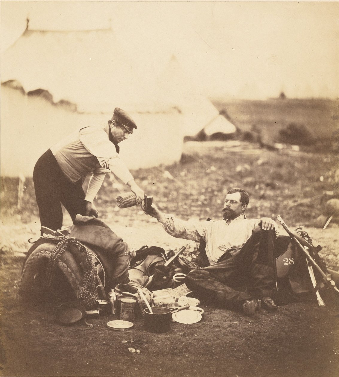 Oberstleutnant Hallewell, sein Tagwerk ist vollbracht. von Roger Fenton