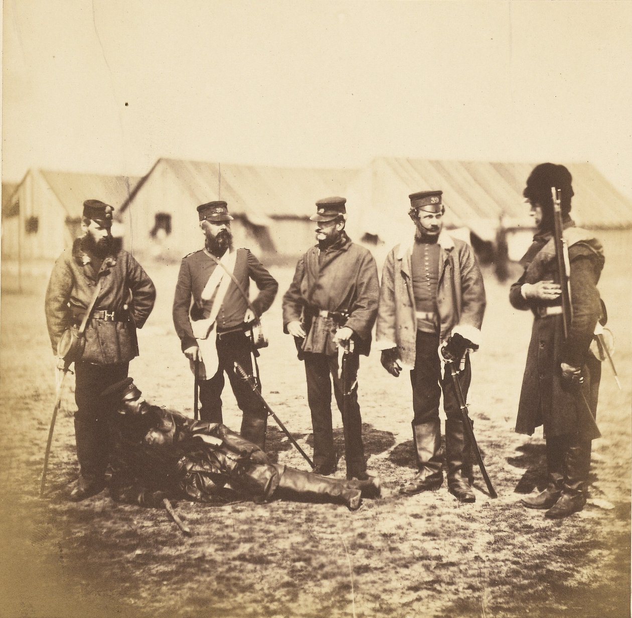 Lt. Col. Munro & Offiziere des 39. Regiments von Roger Fenton