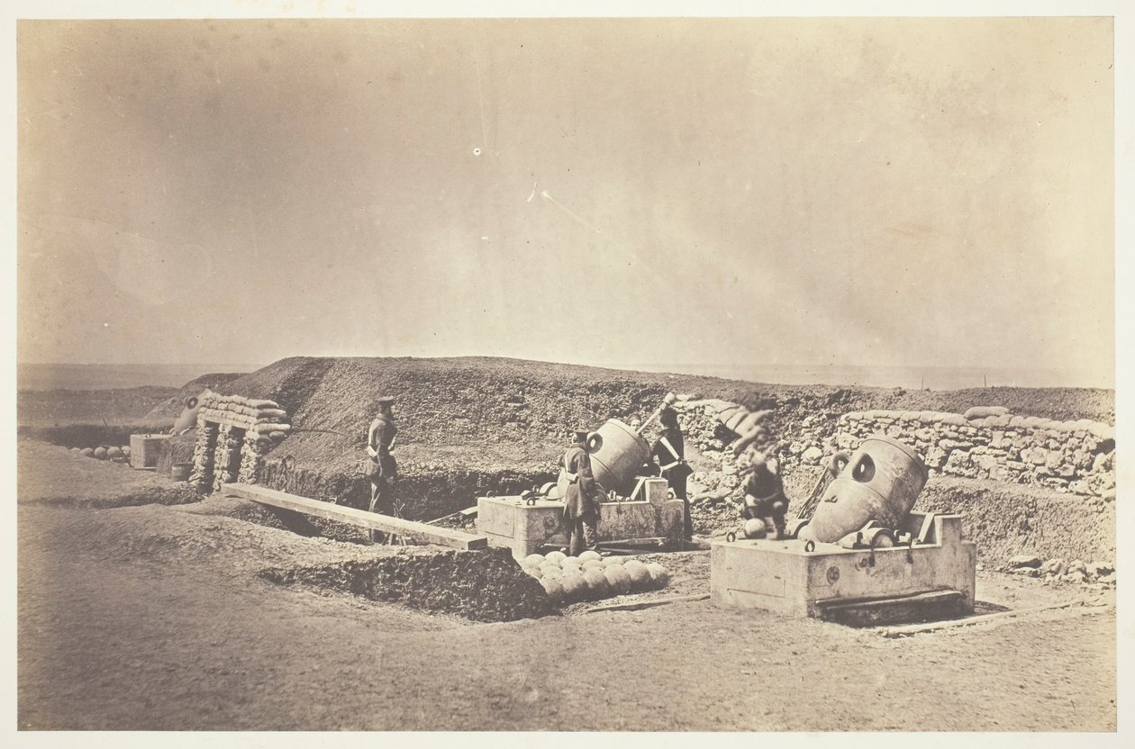 Mörserbatterien vor dem Picquet-Haus, Leichte Division von Roger Fenton