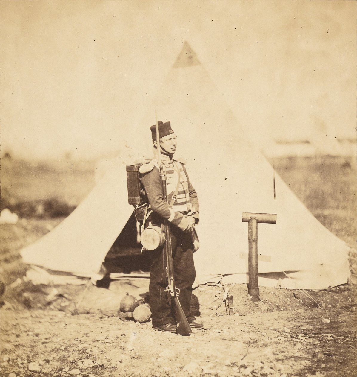 Gemeiner in vollständiger Marschausrüstung von Roger Fenton