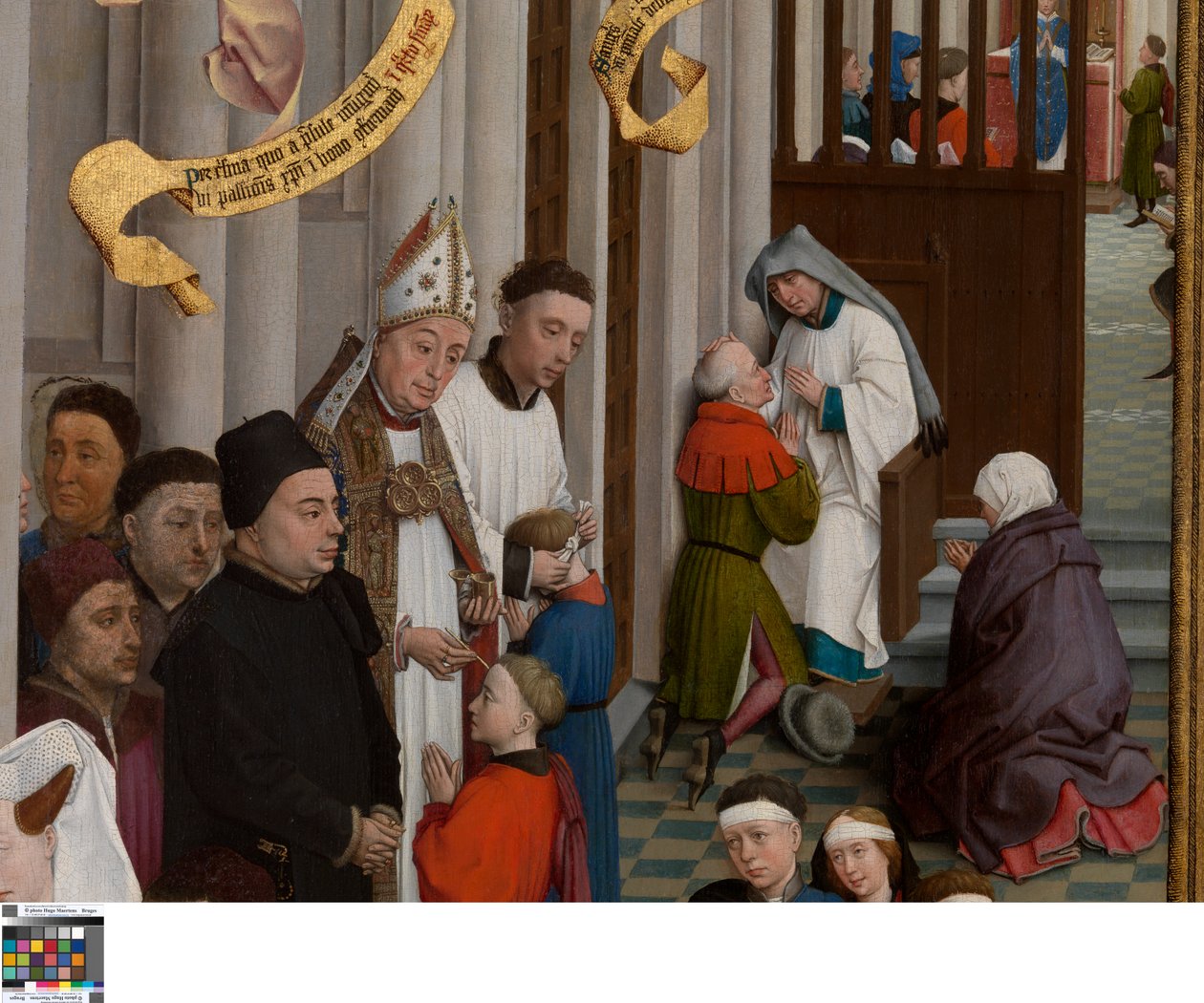 Detail vom Triptychon der sieben Sakramente von Rogier van der Weyden