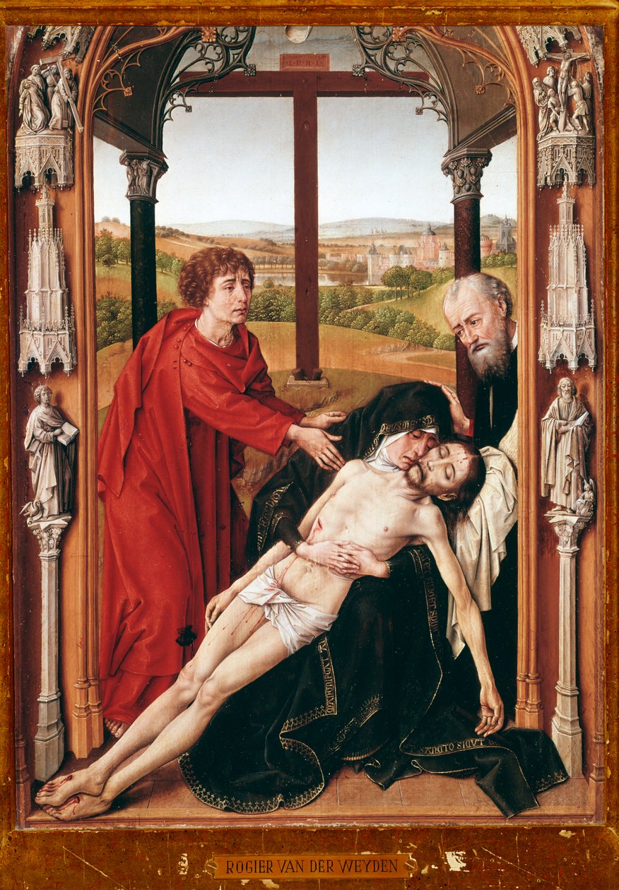 Pieta-Gemälde von Rogier van der Weyden (ca. 1400-1464) 1435-1438 Granada, Königliche Kapelle Spanien von Rogier van der Weyden