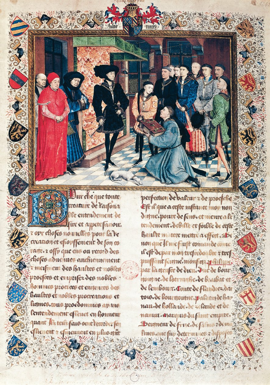 Überreichung der Chroniken von Hennegau an Herzog Philipp den Guten von Burgund von Rogier van der Weyden