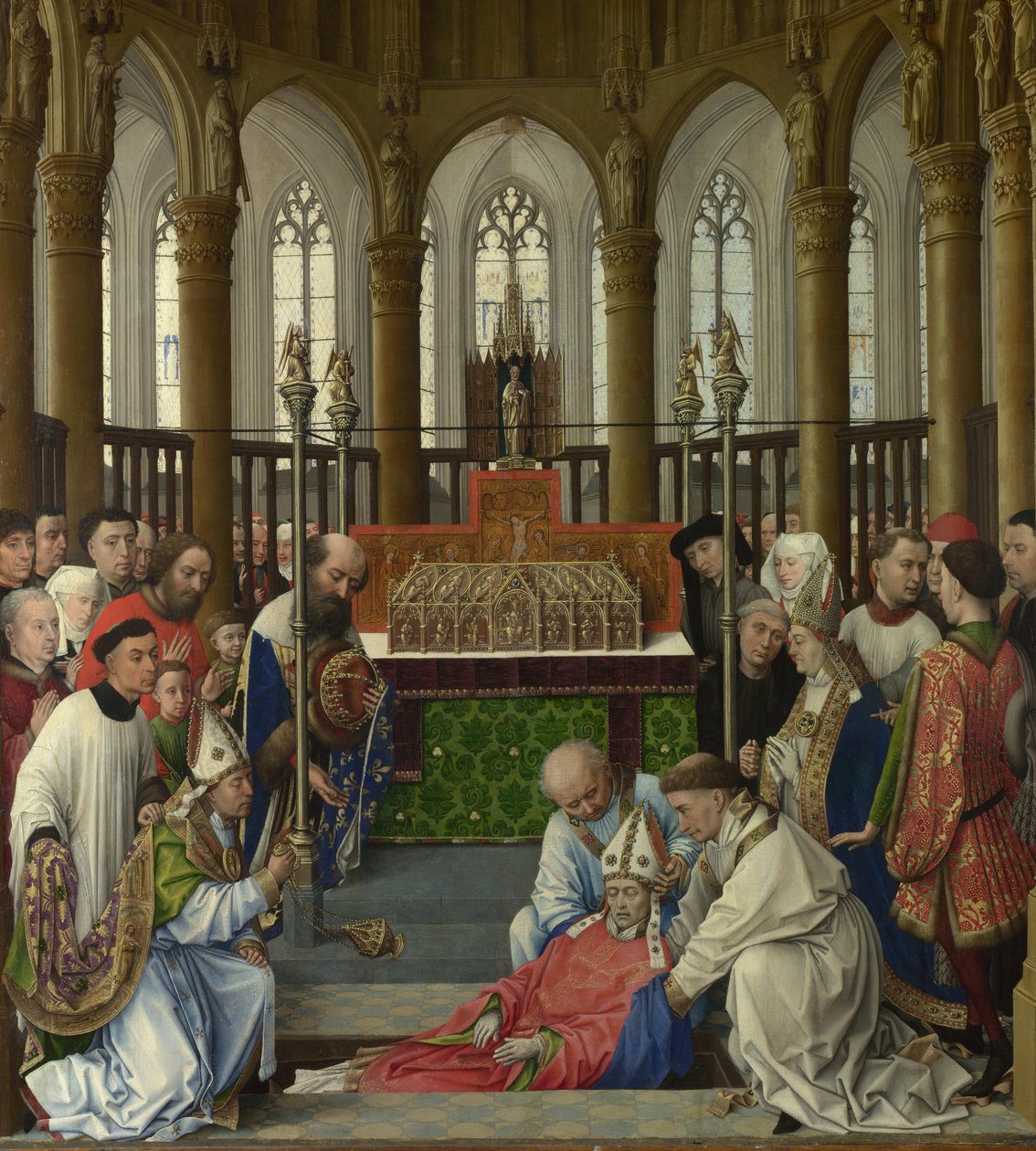 Die Exhumierung des Heiligen Hubertus, 1430er von Rogier van der Weyden