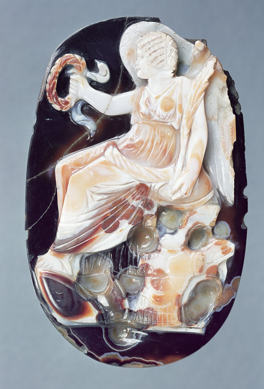 Kamee, die Julia Domna als Sieg darstellt, ca. 200 n. Chr. von Roman