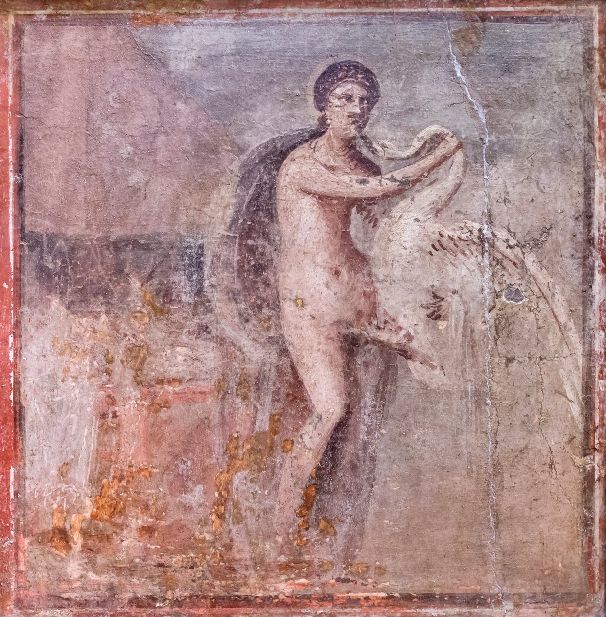 Leda und der Schwan, 50-79 n. Chr. (Fresko) von Roman