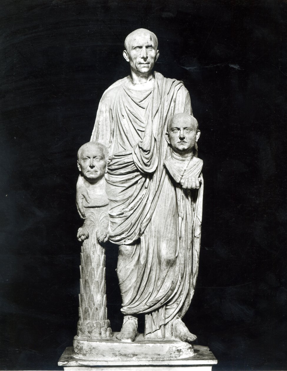 Lucius Junius Brutus hält Büsten seiner Vorfahren von Roman