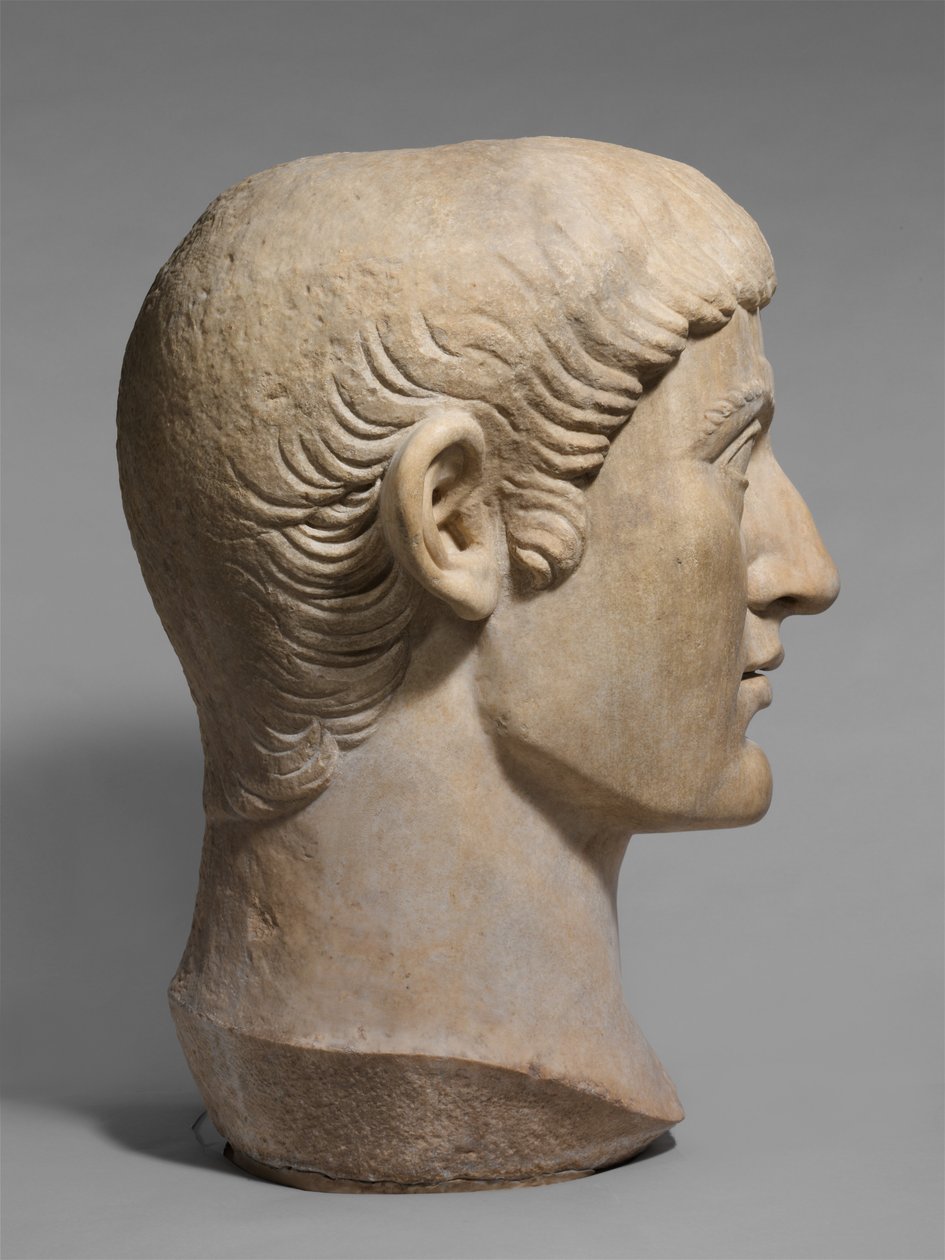 Marmorporträtkopf des Kaisers Konstantin I., ca. 325-370 n. Chr. von Roman