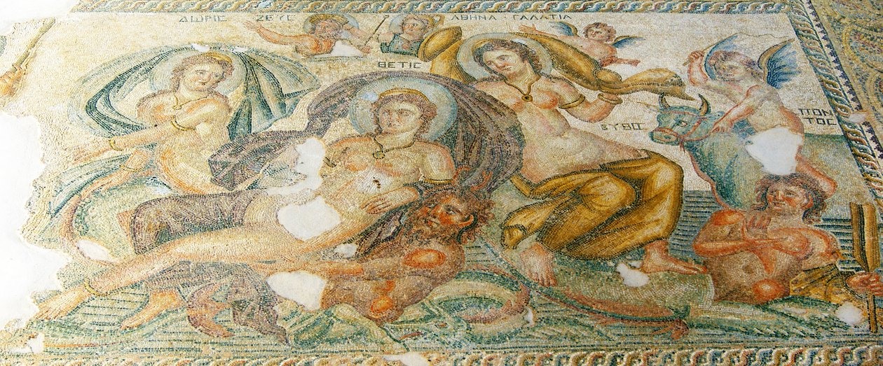 Nereiden und Bythos, Haus des Aion, Paphos, Zypern von Roman