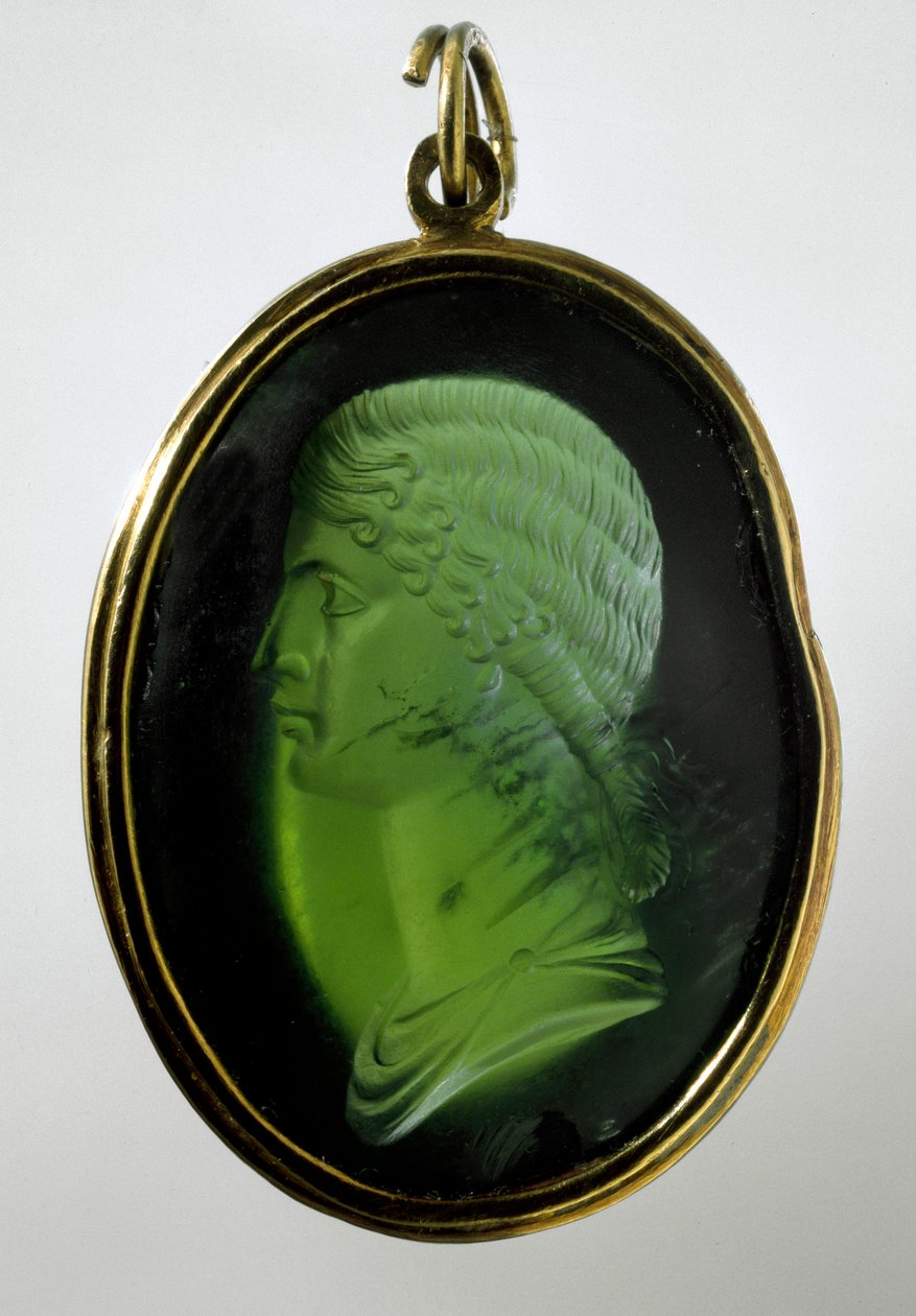 Römische Kunst: „Agrippina die Jüngere (15-59 n. Chr.) (Agrippina minor), Tochter des Generals Germanicus, ermordet von Nero. Kamee. von Roman