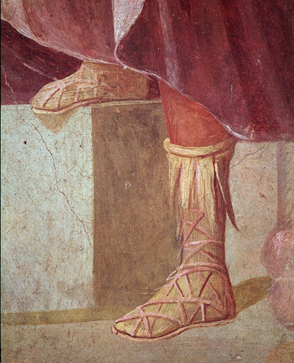 Die Füße von Agamemnon, im Opfer der Iphigenie (Fresko) von Roman