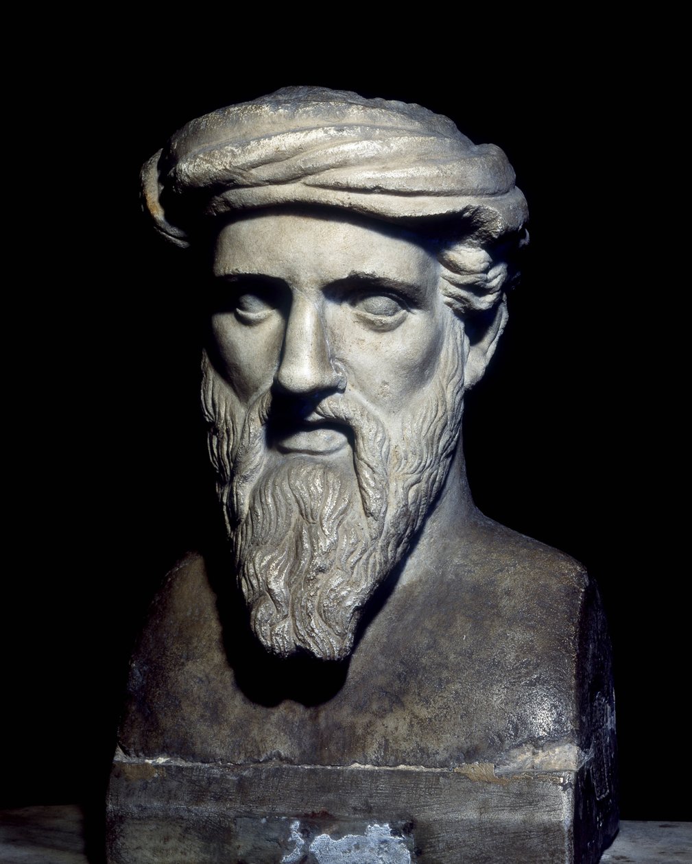 Büste von Pythagoras (6. Jh. v. Chr.), Musei Capitolini, Rom von Roman Roman