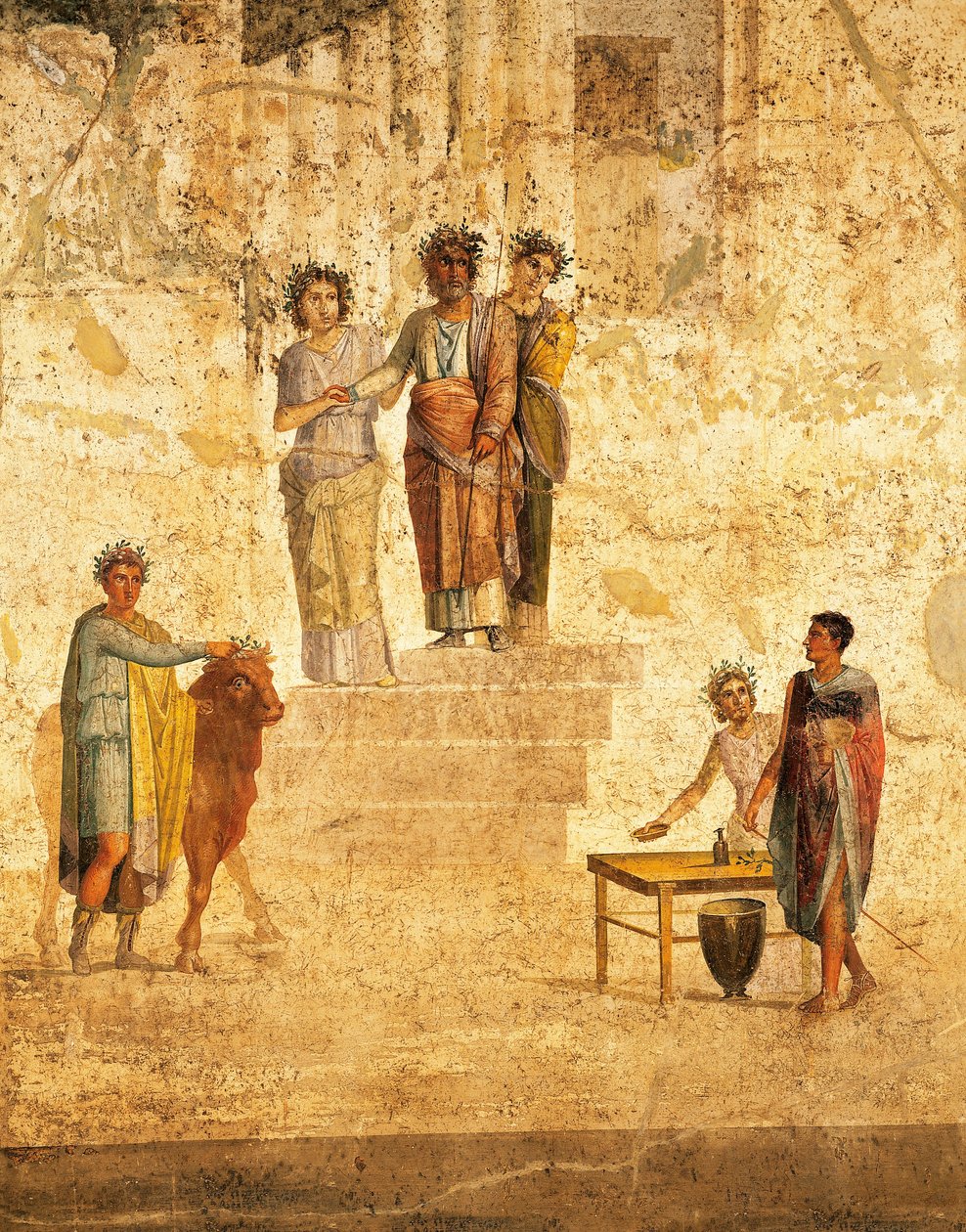 Fresko, das Jason und Pelias aus Pompeji darstellt von Roman Roman