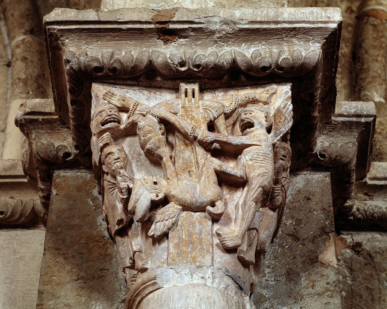 Die Vision des hl. Antonius von Padua (Kapitell) von Romanesque