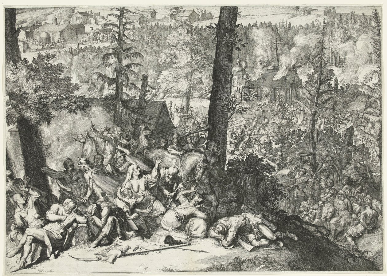 Sieg von Herzog Karl V. von Lothringen und Markgraf Ludwig Wilhelm von Baden-Baden über die Türken, 1687 von Romeyn de Hooghe (attributed to)