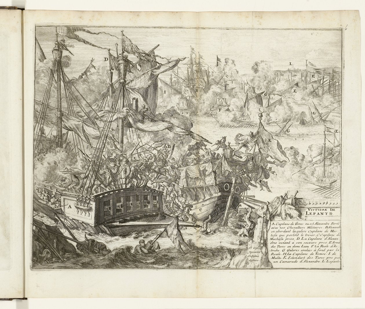 Schlacht von Lepanto, 1571 von Romeyn de Hooghe (attributed to)