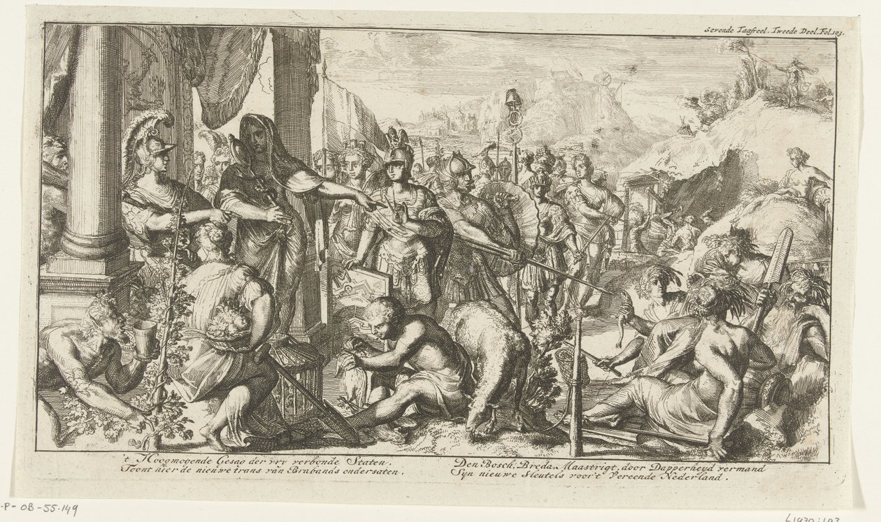 Allegorie auf die Gewinne in Brabant von Romeyn de Hooghe
