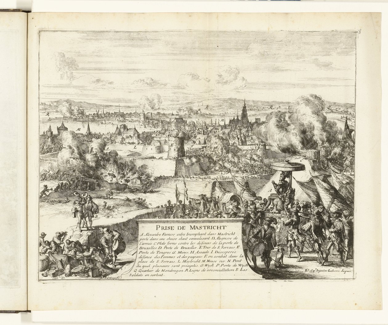 Einnahme von Maastricht durch den Herzog von Parma, 1579 von Romeyn de Hooghe