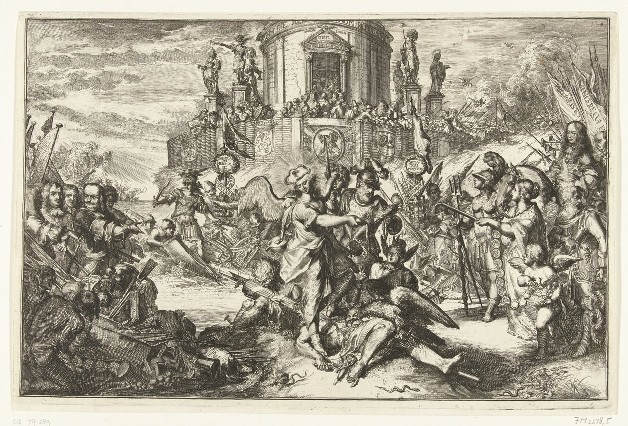 Siege mit der Ankunft von Wilhelm III. von Romeyn de Hooghe