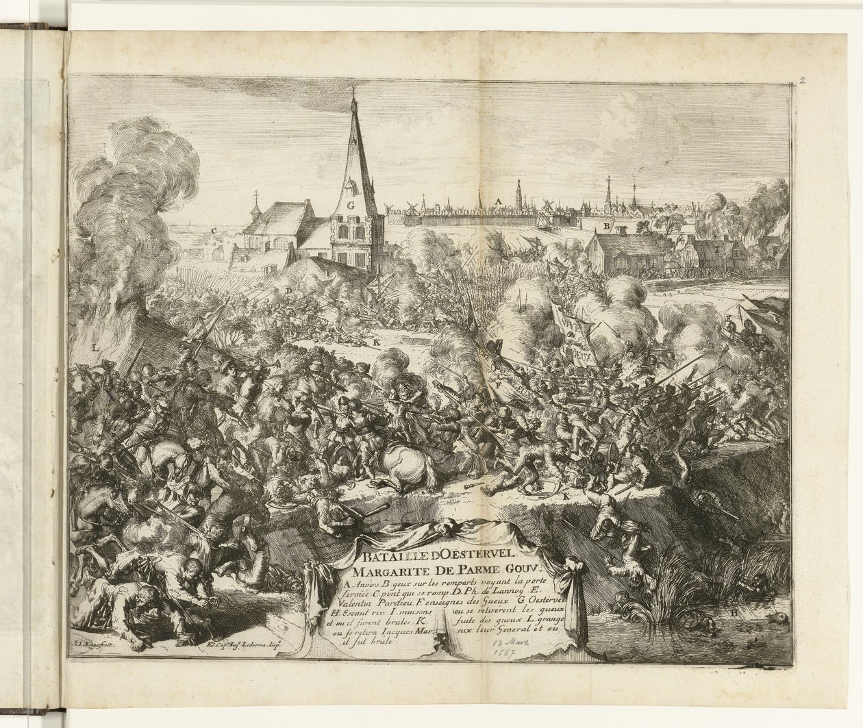 Schlacht bei Oosterweel, 1567 von Romeyn de Hooghe