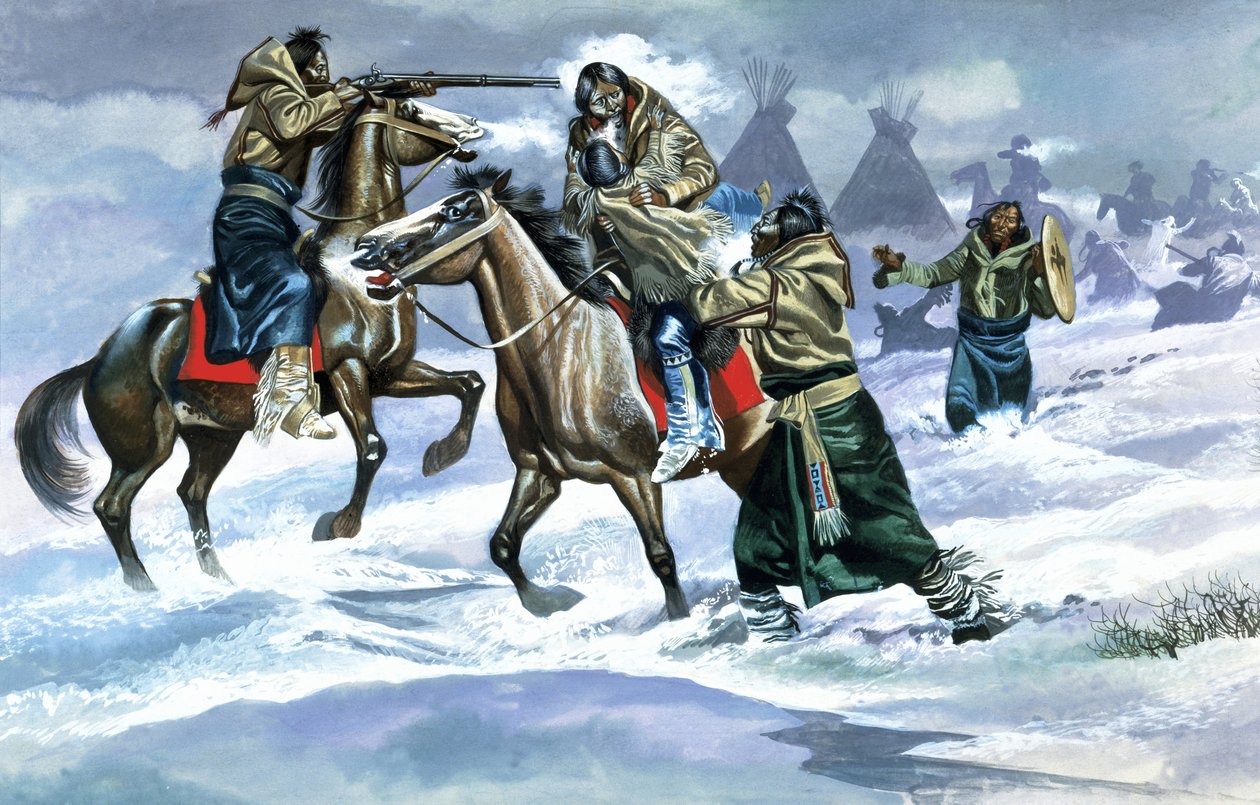 Indianer im Schnee von Ron Embleton