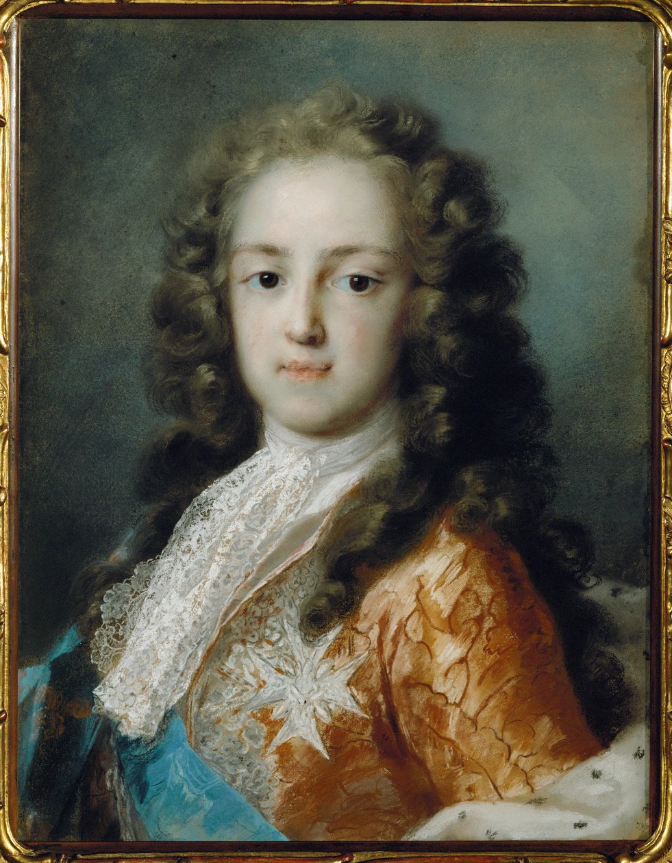 Ludwig XV. als Dauphin, trägt den Orden des Heiligen Geistes, auch Cordon Bleu genannt von Rosalba Giovanna Carriera