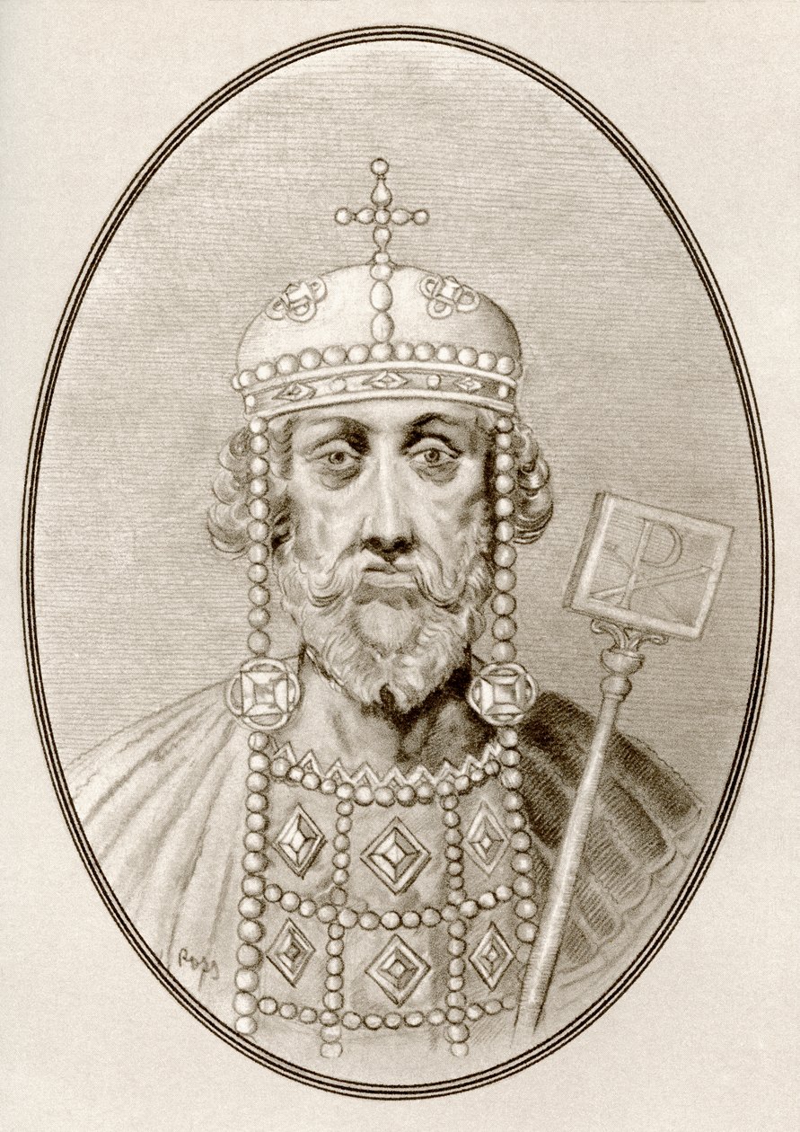 Konstantin der Große, aus Living Biographies of Famous Rulers von Ross Gordon