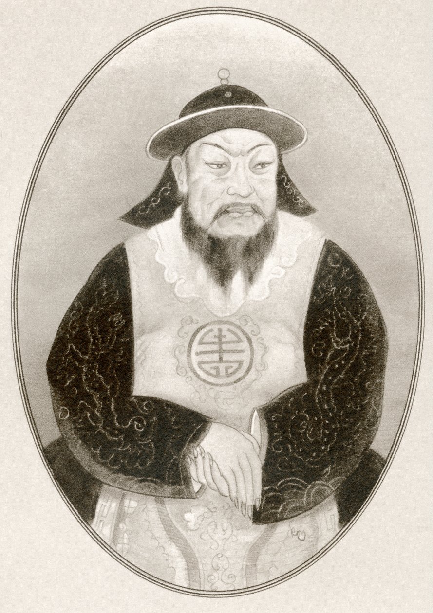Kublai Khan, aus Living Biographies of Famous Rulers von Ross Gordon