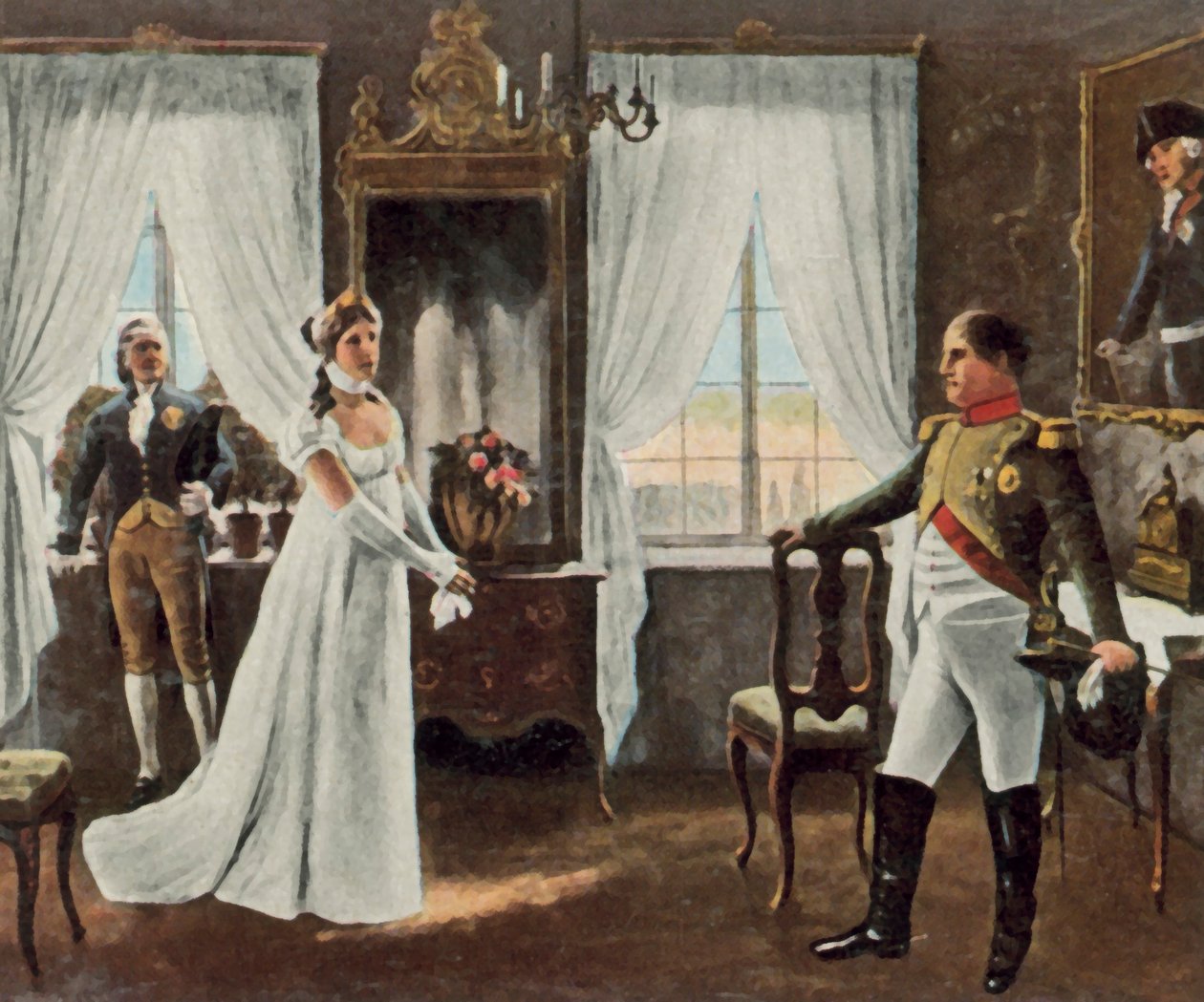 Treffen von Königin Luise mit Napoleon I in Tilsit, 6. Juli 1807 von Rudolf Eichstaedt