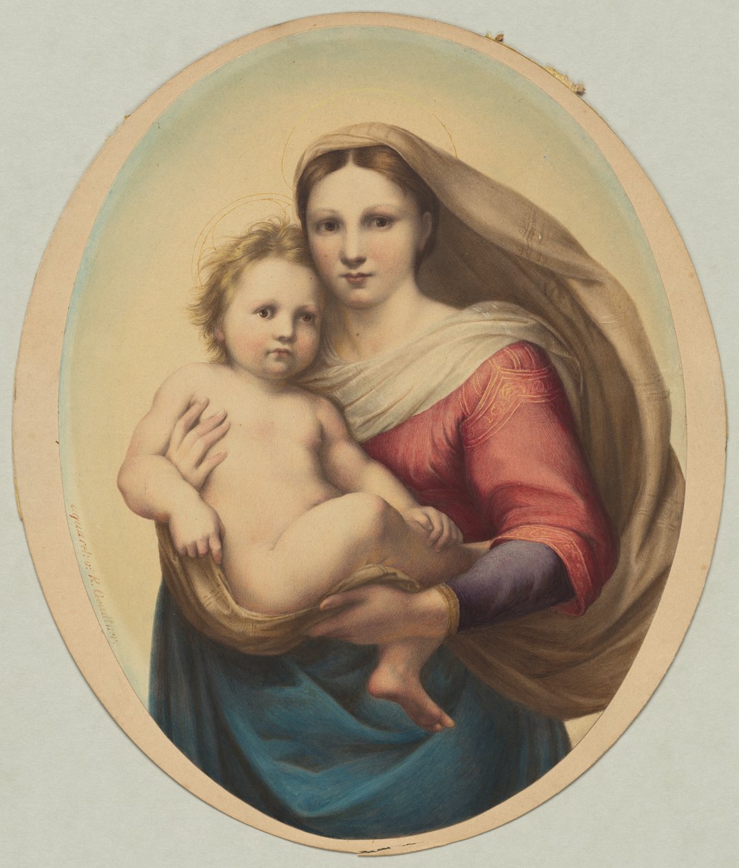 Kopie nach Raphaels Sixtinischer Madonna von Rudolph Geudtner