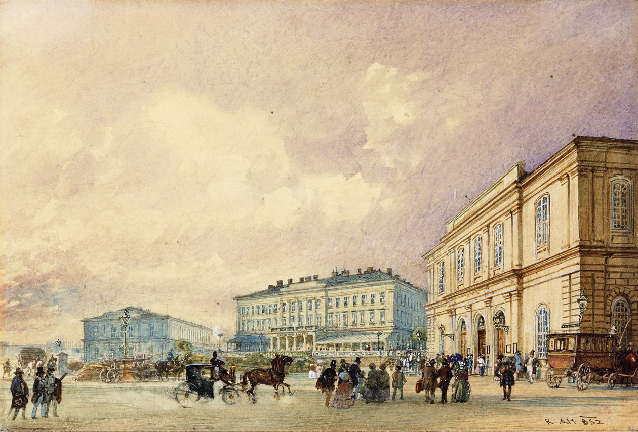 Der Südbahnhof, Wien, 1852 von Rudolf von Alt
