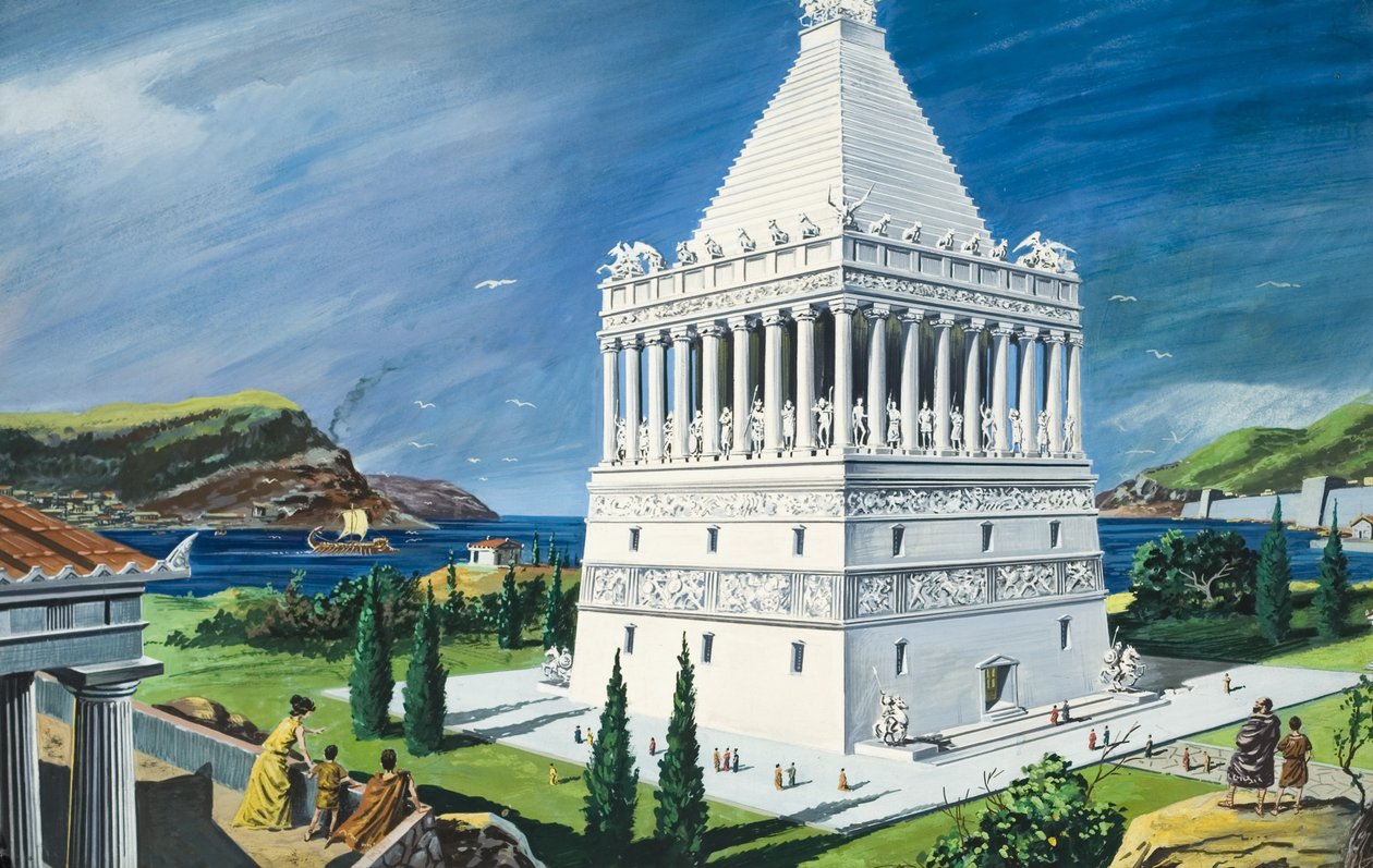 Das Mausoleum in Halikarnassos, fertiggestellt 353 v. Chr. von Ruggero Giovannini