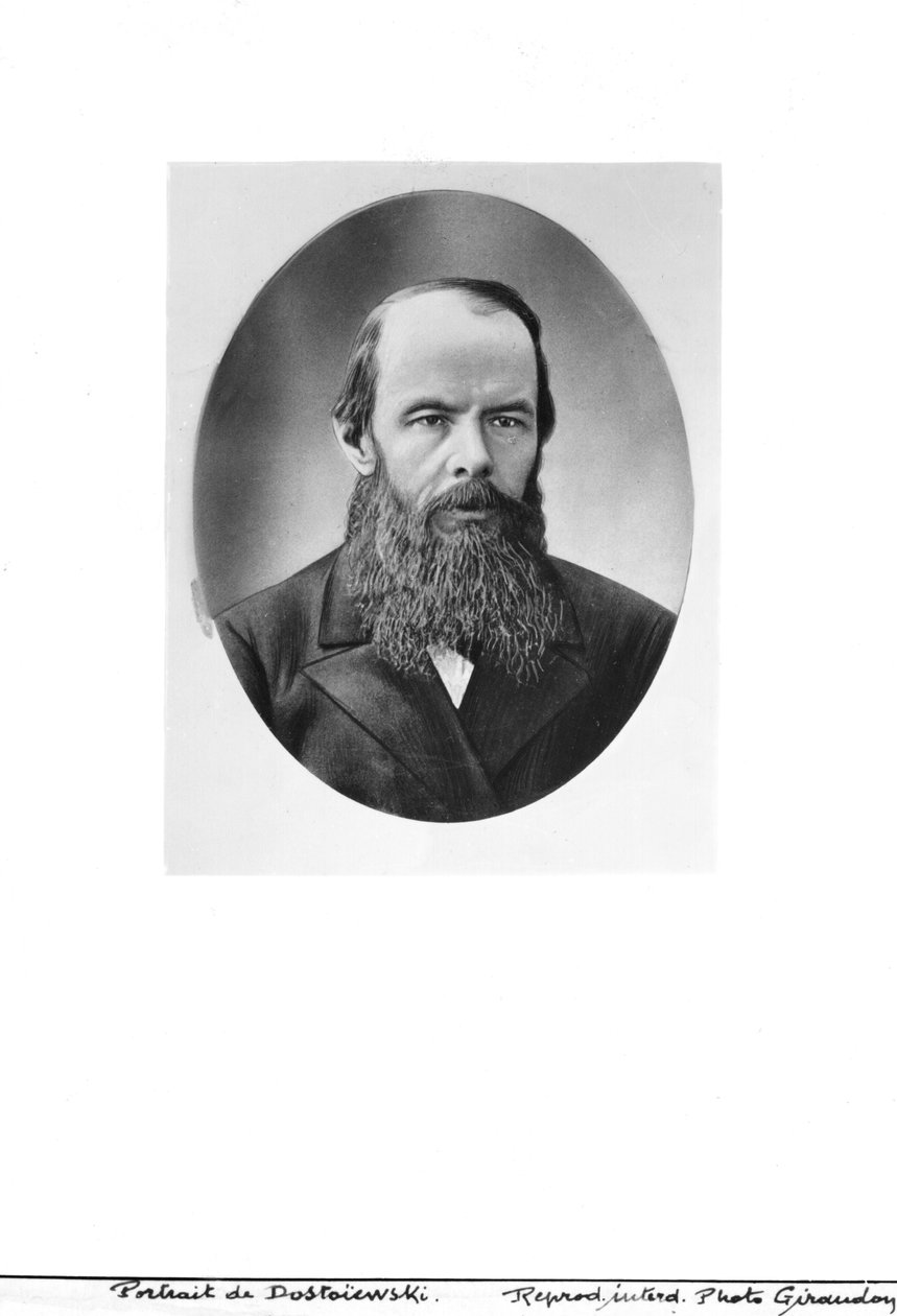 Porträt von Fjodor Michailowitsch Dostojewski (1821-81) von Russian Photographer
